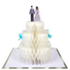 Wedding Cake Honeycomb Card>Meri Meri Outlet