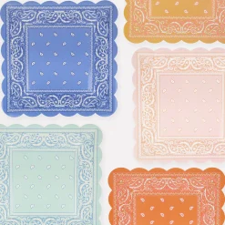Western Bandana Square Plates (x 8)>Meri Meri Best