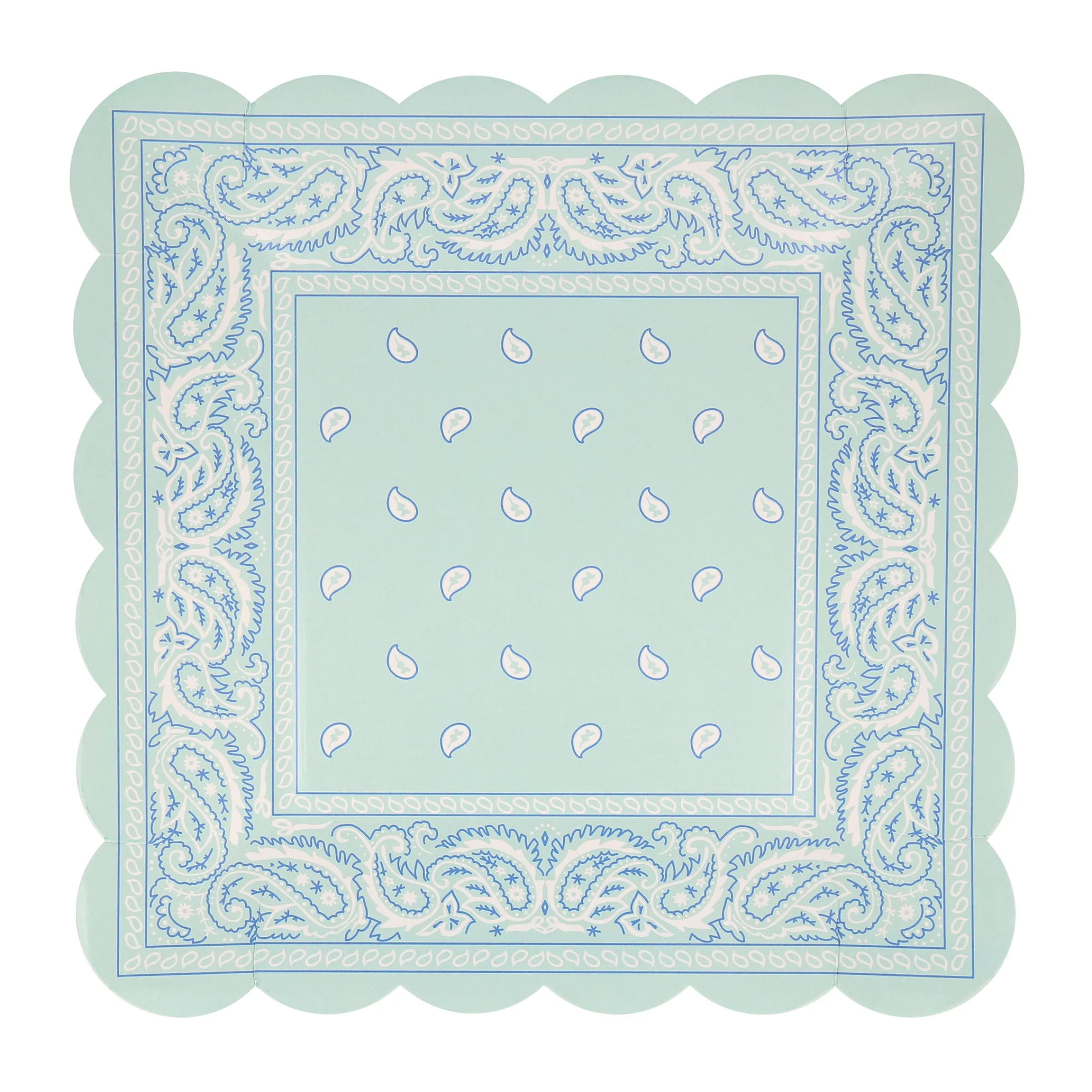 Western Bandana Square Plates (x 8)>Meri Meri Best