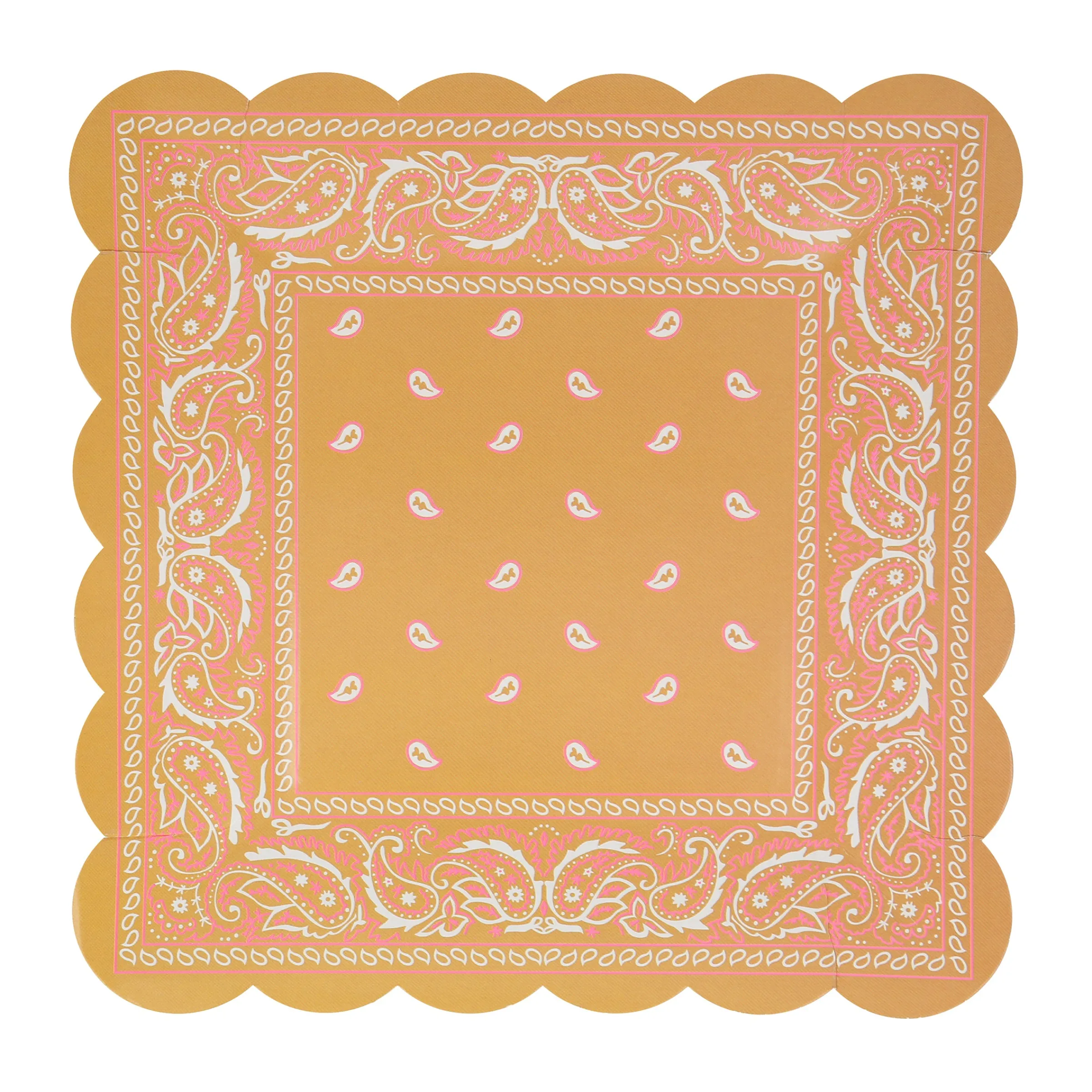 Western Bandana Square Plates (x 8)>Meri Meri Best