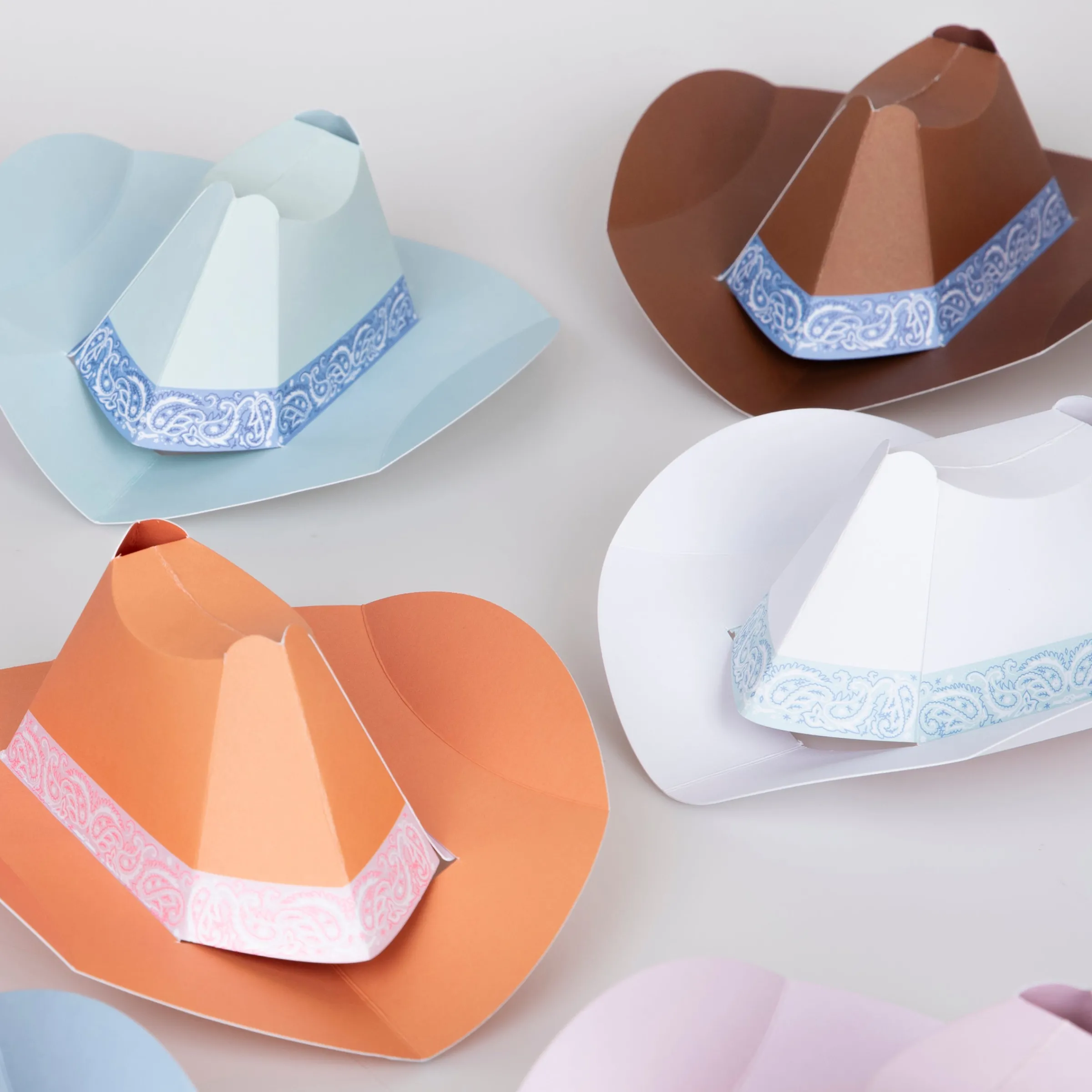 Western Mini Party Hats (x 8)>Meri Meri Clearance