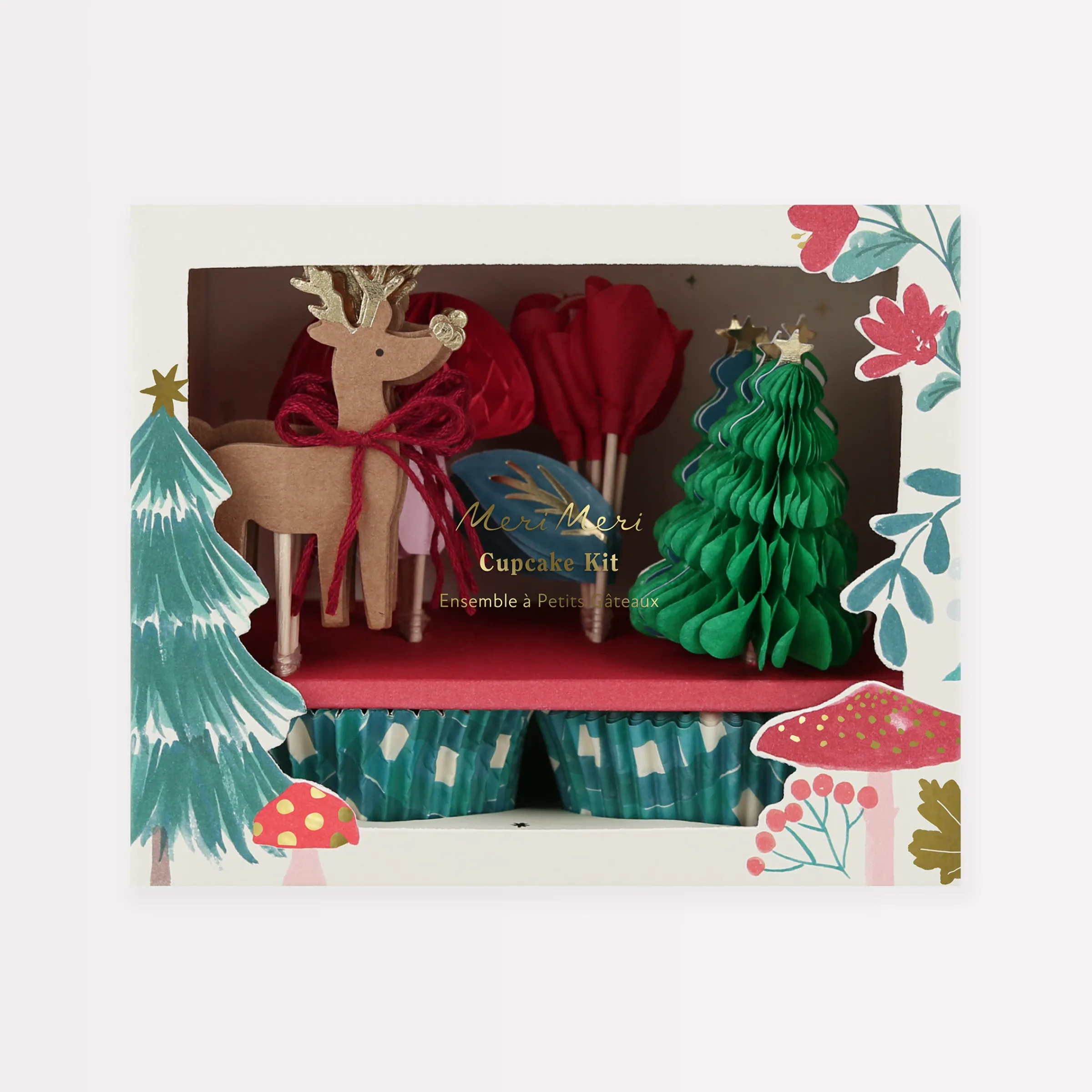 Winter Woodland Cupcake Kit (x 24 toppers)>Meri Meri Clearance