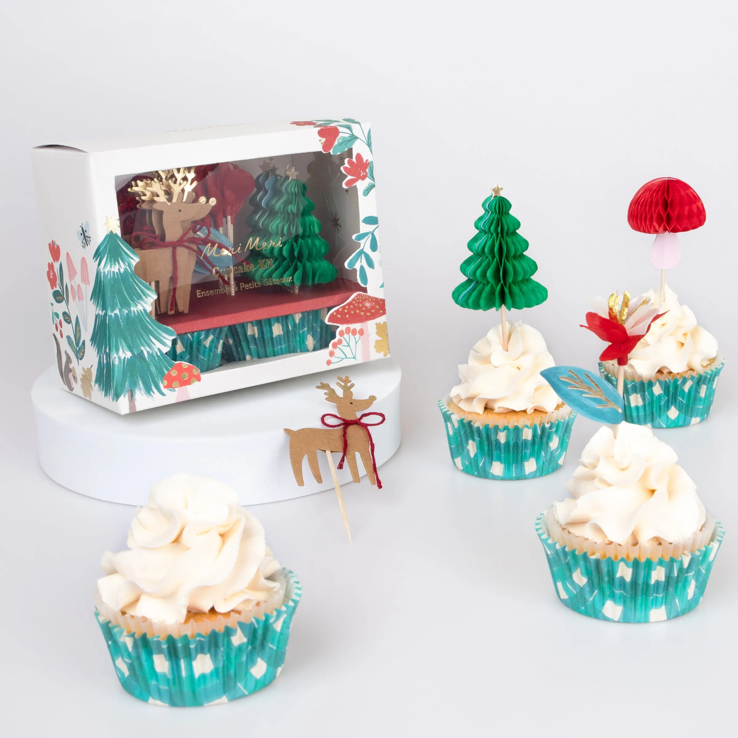 Winter Woodland Cupcake Kit (x 24 toppers)>Meri Meri Clearance