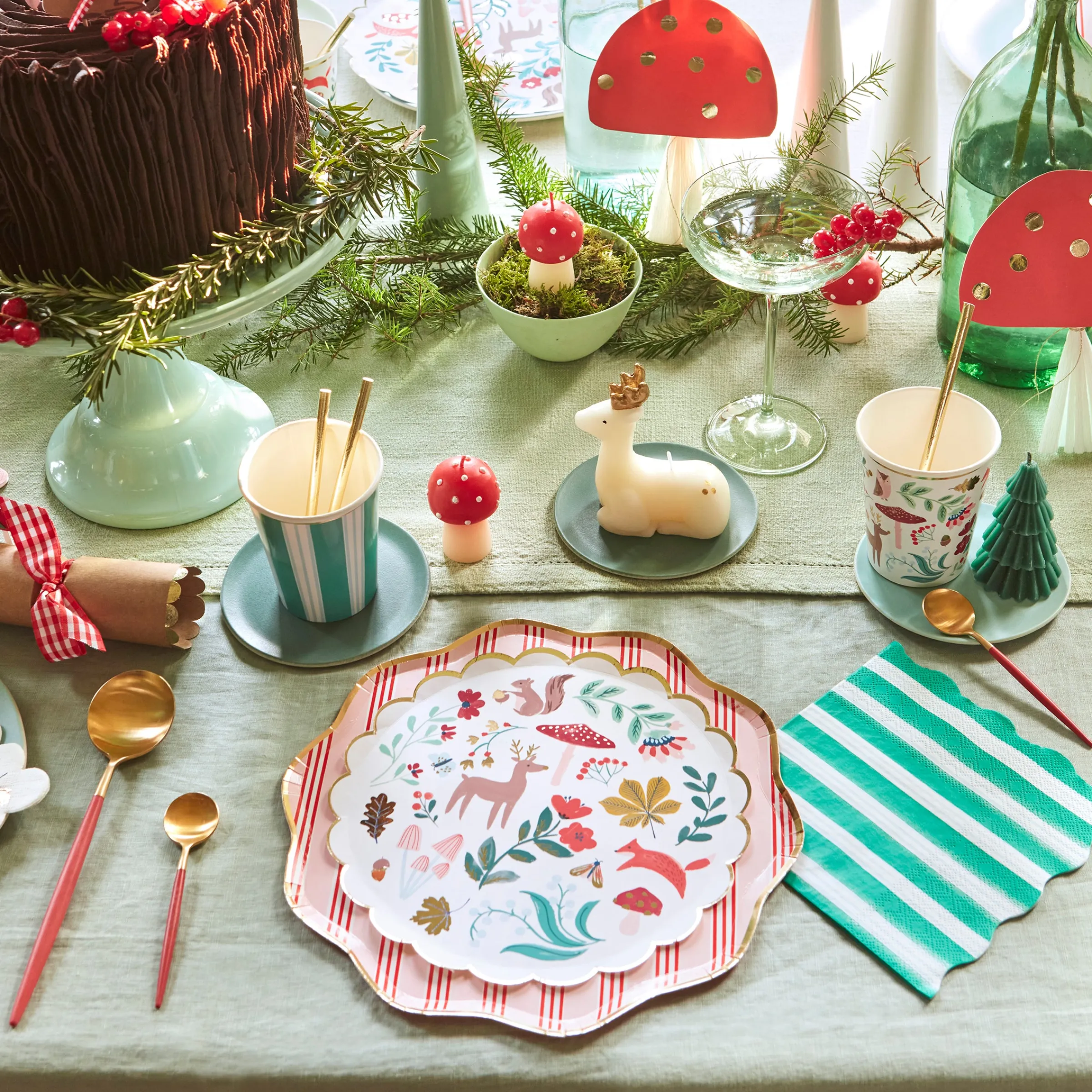 Winter Woodland Cups (x 8)>Meri Meri Fashion