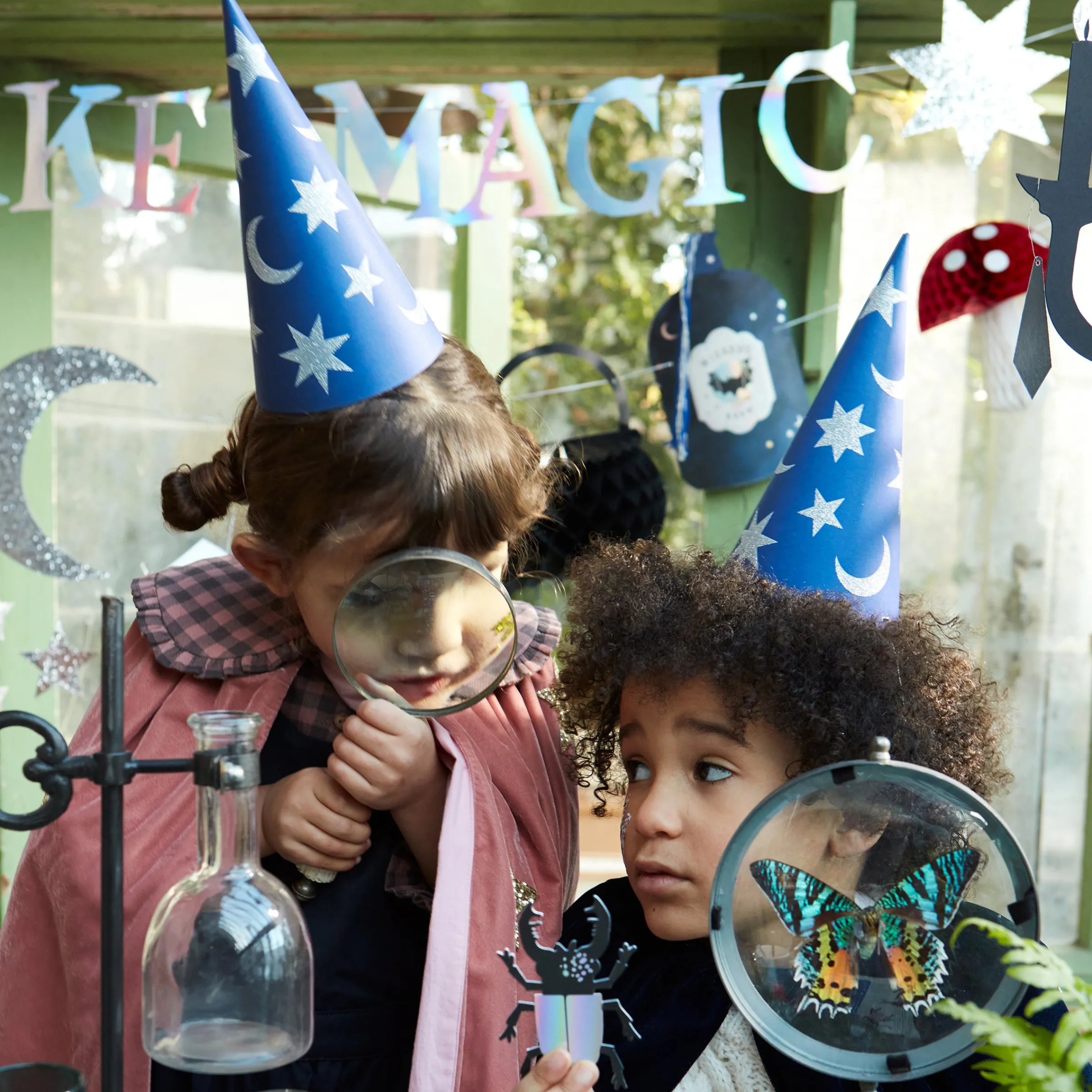 Wizard Party Hats & Wands (x 6)>Meri Meri Fashion