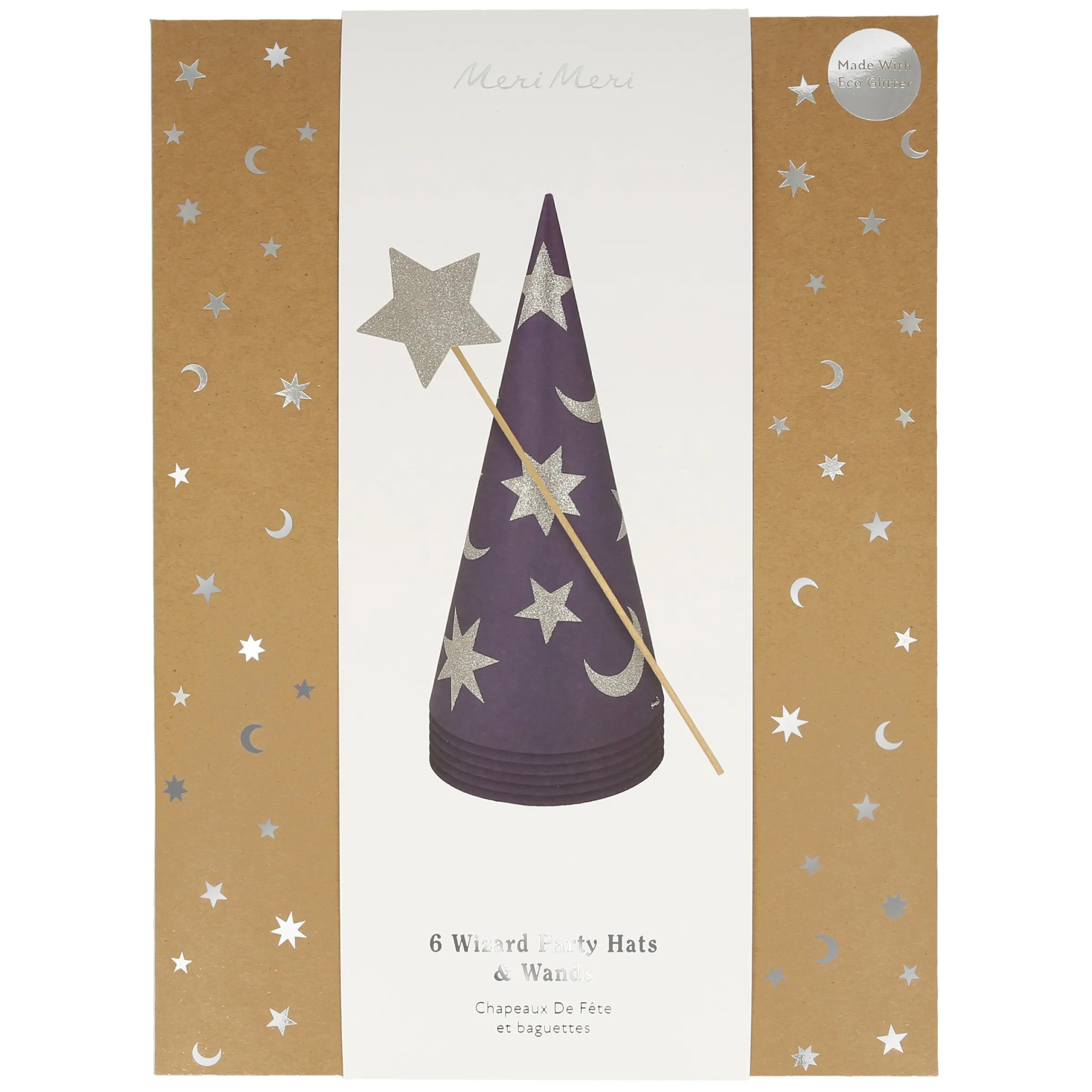 Wizard Party Hats & Wands (x 6)>Meri Meri Fashion
