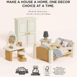 Wooden Dolls house Bedroom><noscript><img width=