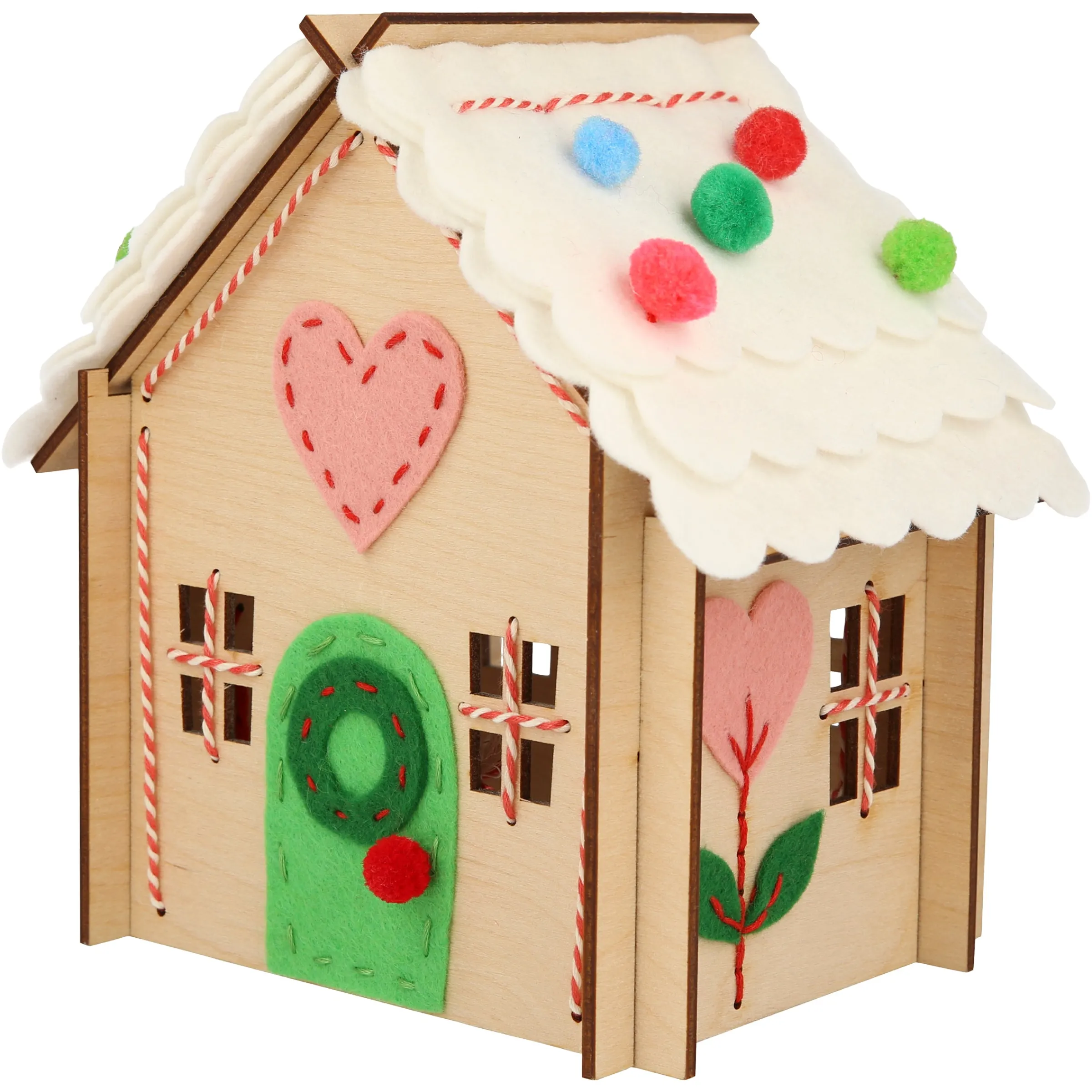 Wooden Embroidery Gingerbread House Kit>Meri Meri Clearance