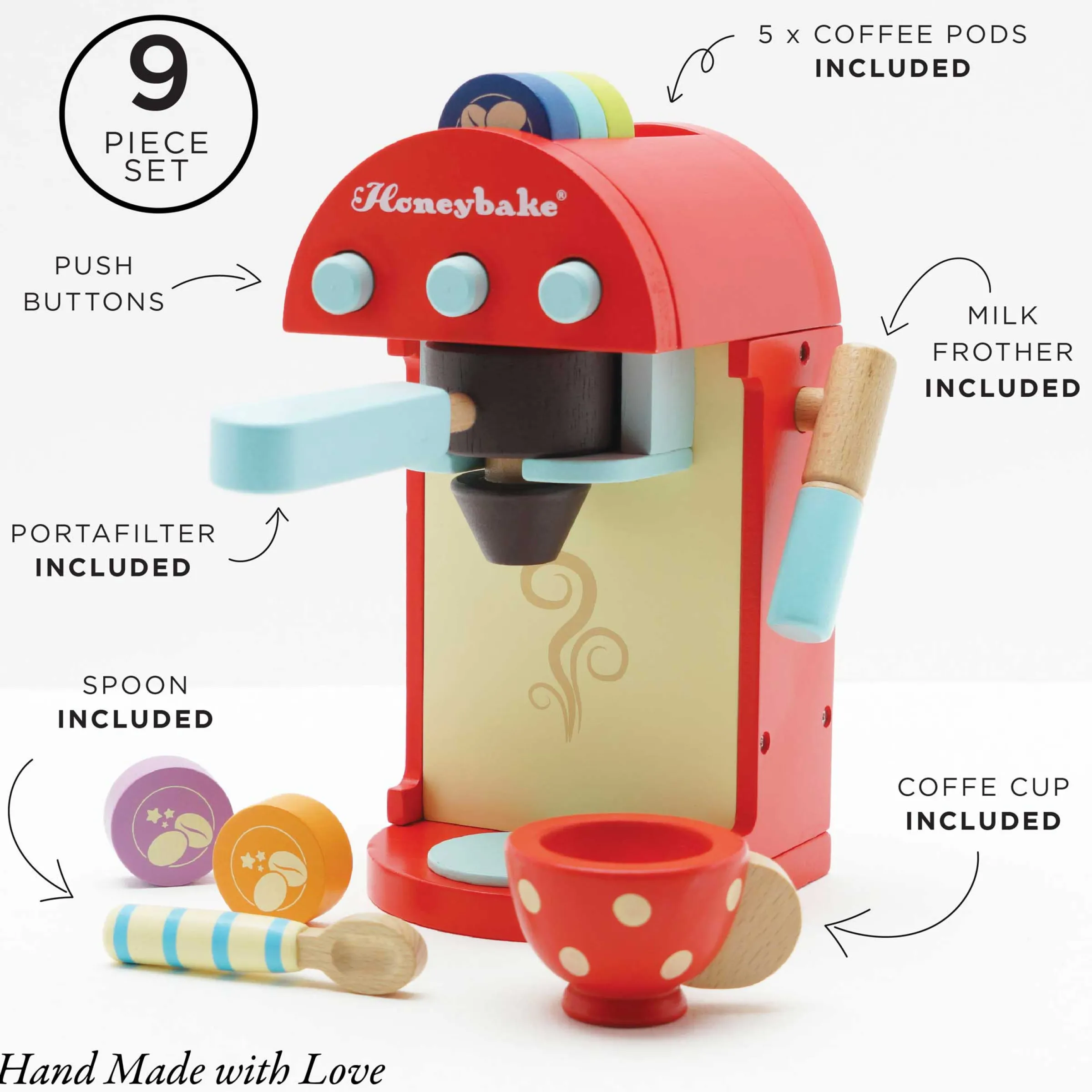 Wooden Toy Coffee Machine & Cup>Meri Meri New