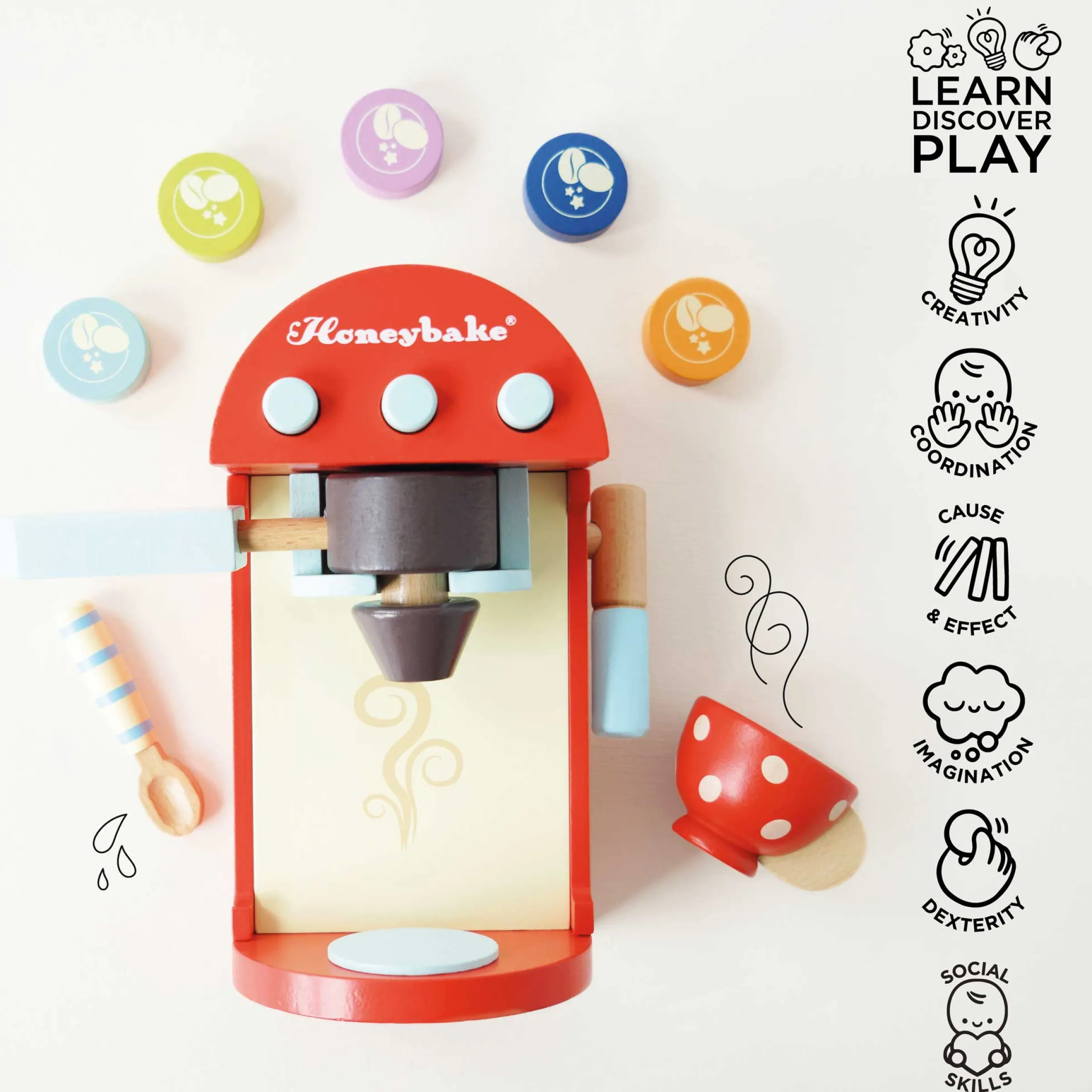 Wooden Toy Coffee Machine & Cup>Meri Meri New
