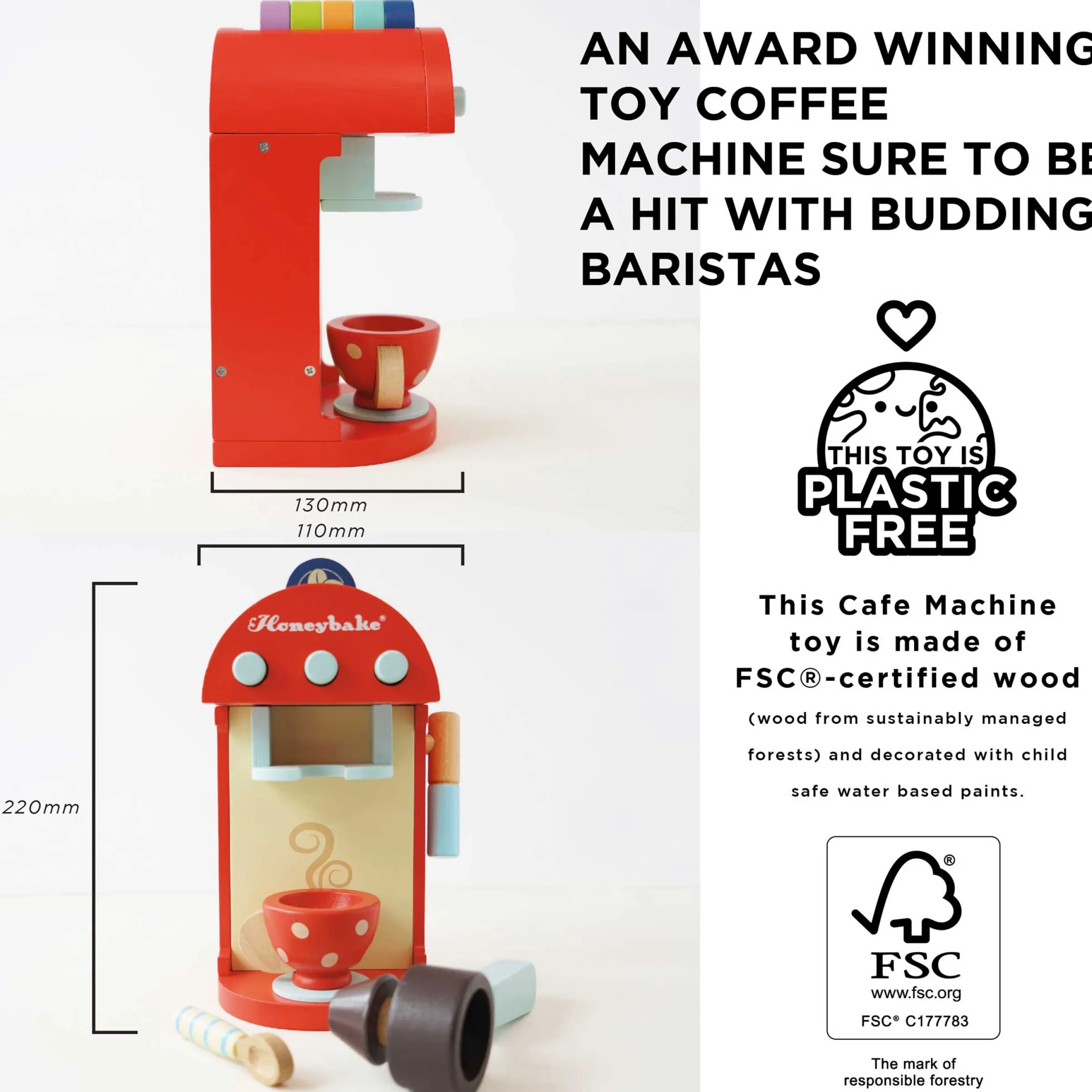 Wooden Toy Coffee Machine & Cup>Meri Meri New