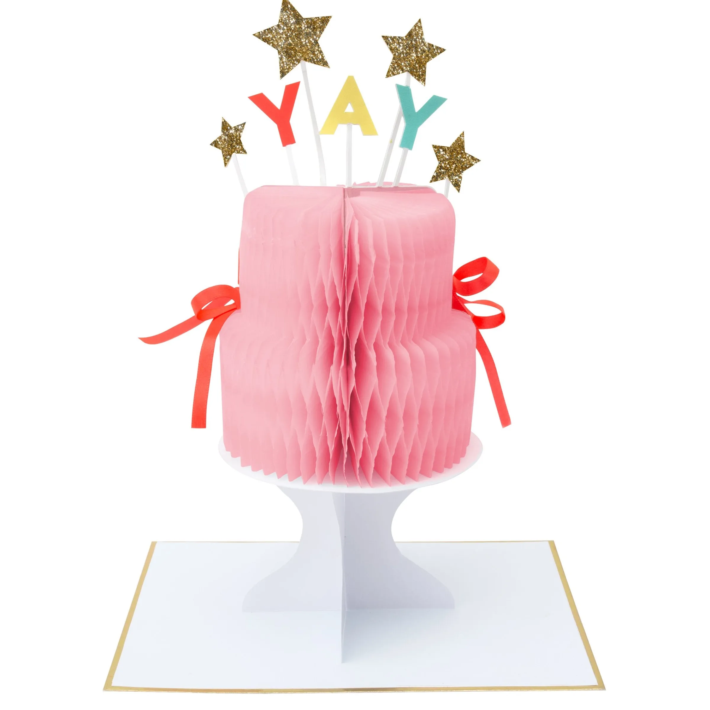 Yay! Cake Stand-Up Birthday Card>Meri Meri Clearance
